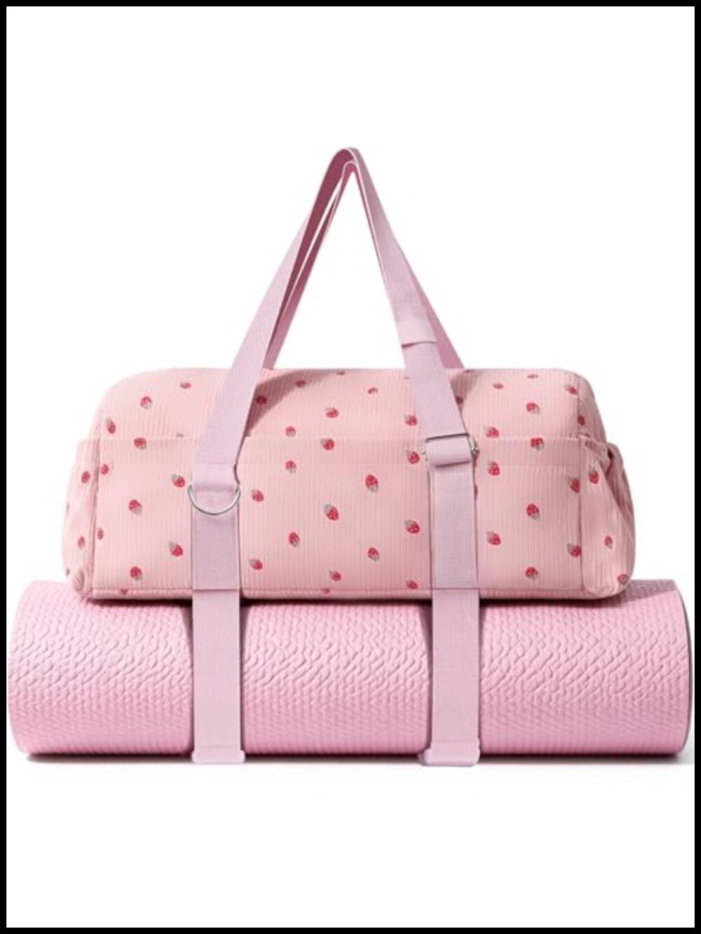 Corduroy Yoga Mat Bag with Holder & Shoe Compartment Gym Duffel
